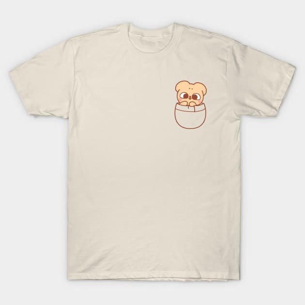 Pocket Puppy T-Shirt by pocketpeaches